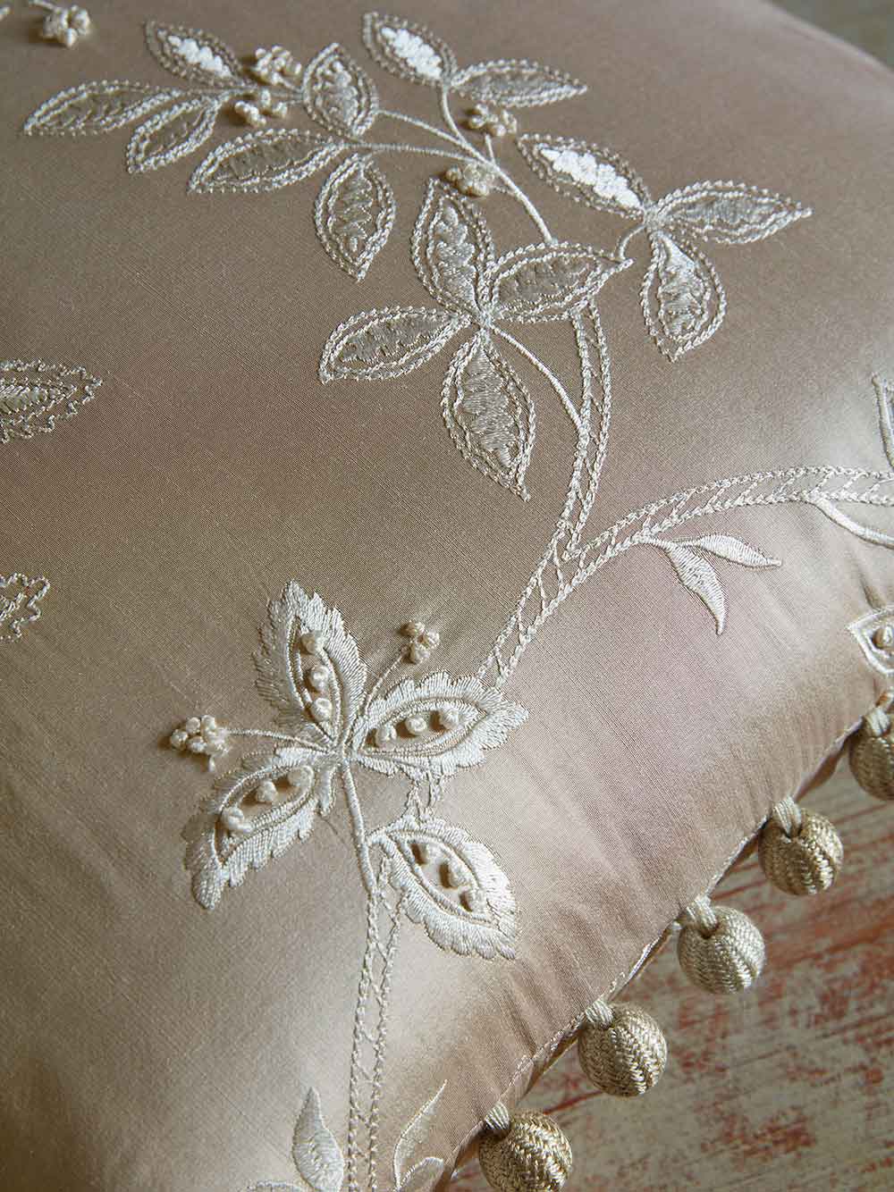 Trailing Tree Silk French Grey Fabric