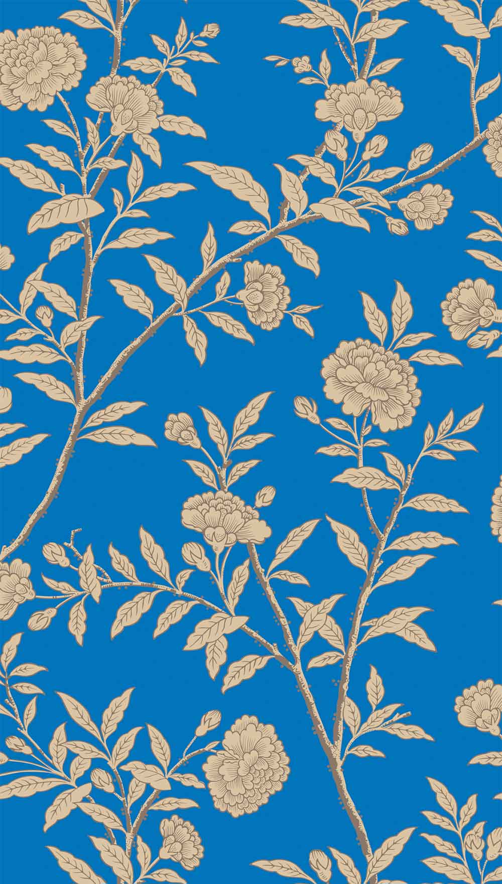 Roseberry Cobalt Wallpaper
