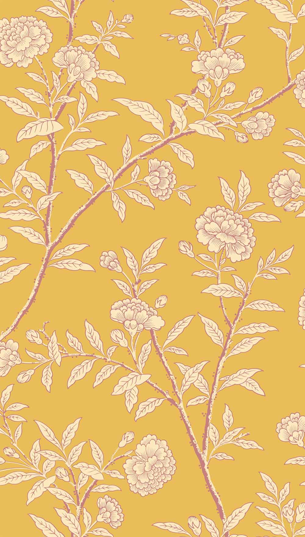 Roseberry Marigold Wallpaper