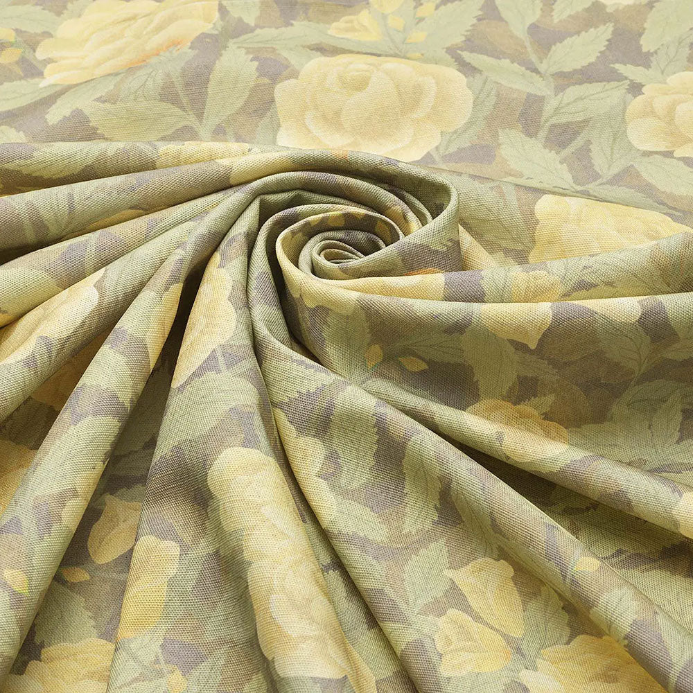 Idylls Roses Line Union Honey Citrine Fabric