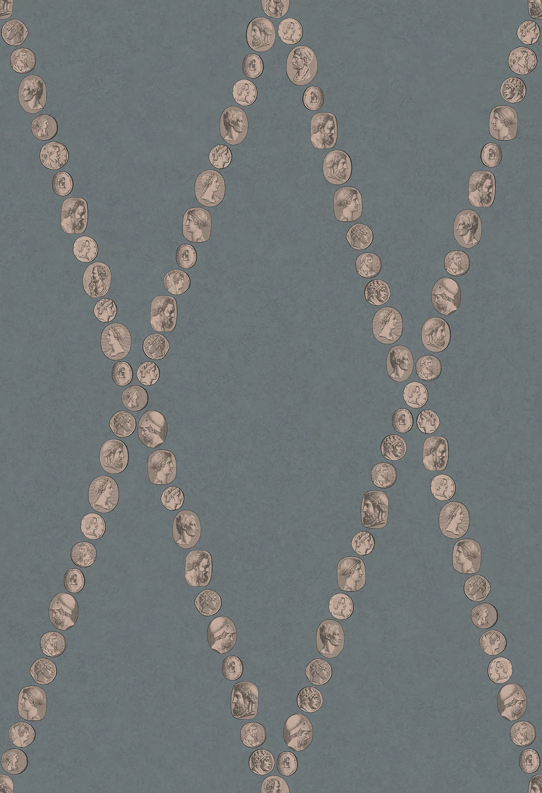 Cole & Son Cammei Wallpaper | Slate & Rose Gold | 123/4020