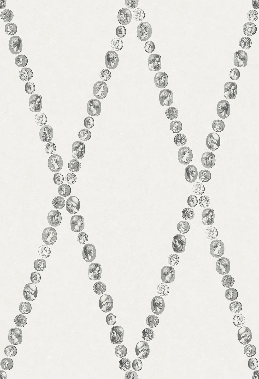 Cole & Son Cammei Wallpaper | Black & White | 123/4021