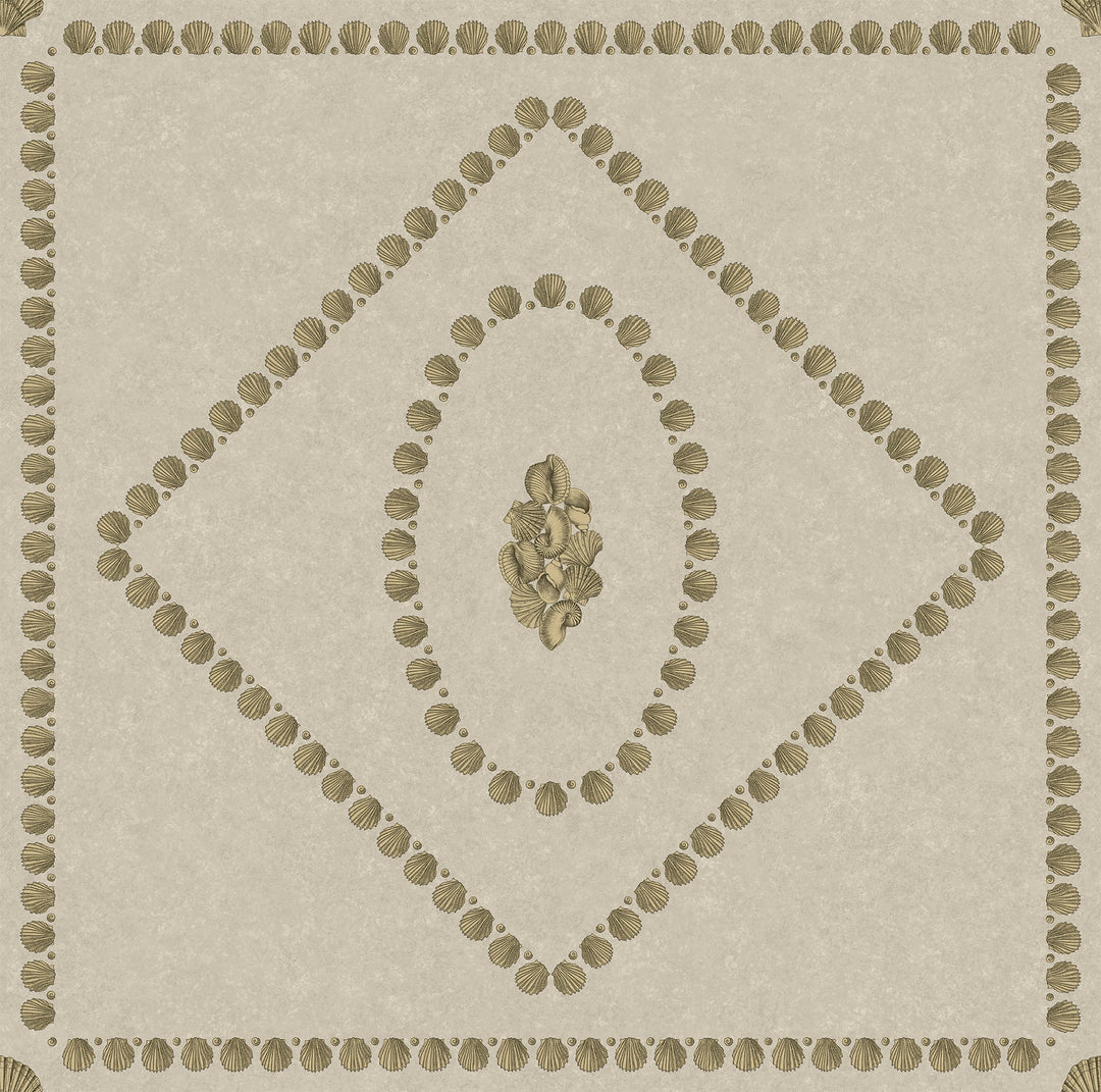 Cole & Son Conchiglie Wallpaper | Gold on Stone | 123/5025