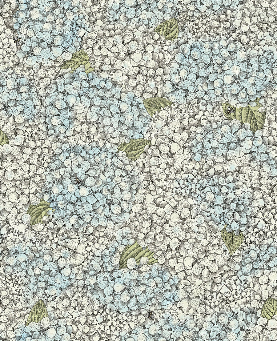 Cole & Son Ortensia Wallpaper | Blue & Cream | 123/9044
