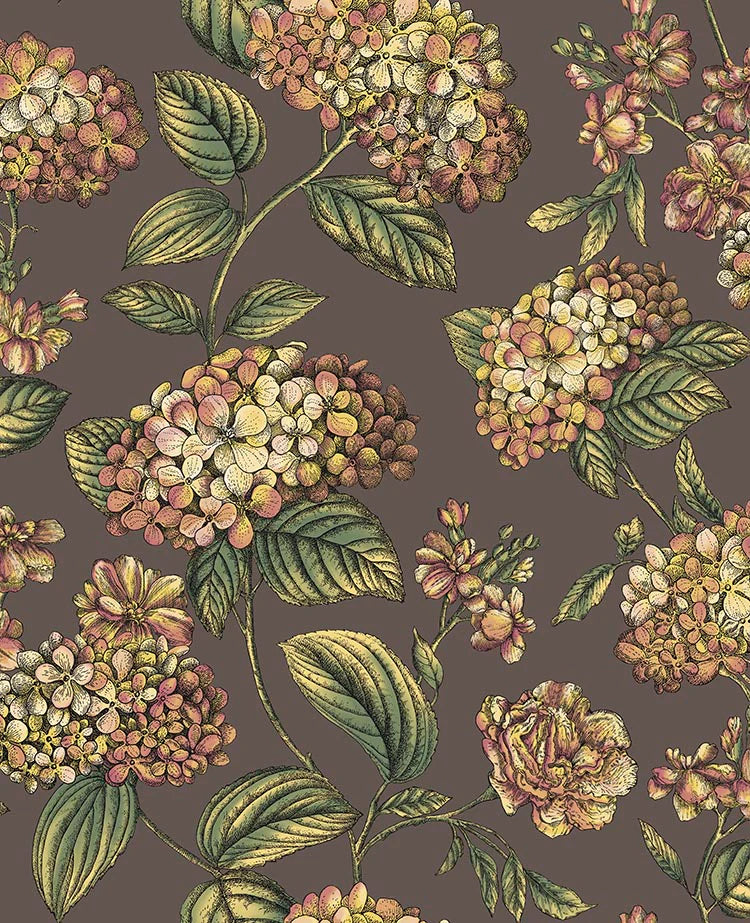 Cole & Son Ramo di Ortensia Wallpaper | Autumnal | 123/8041
