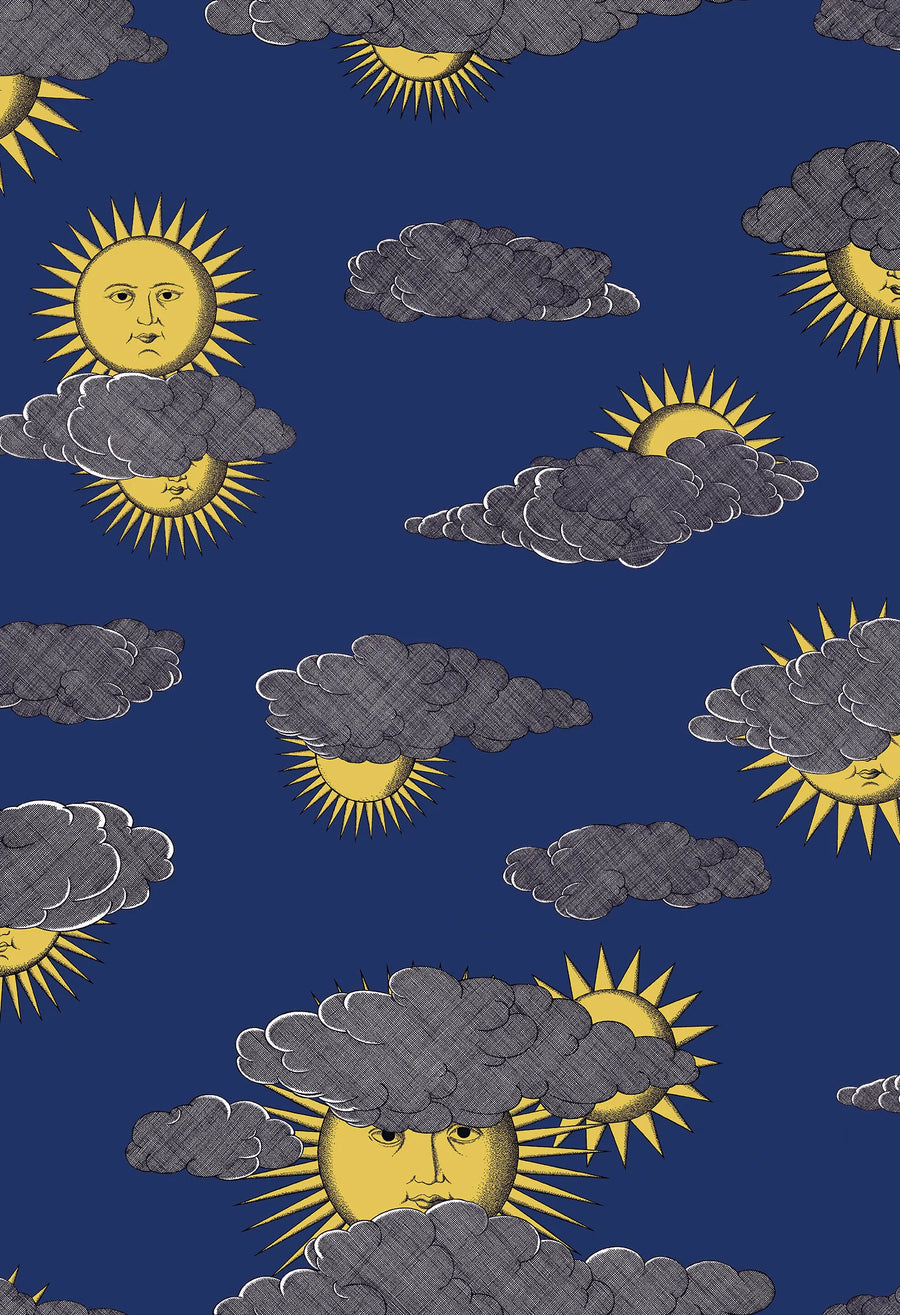 Cole & Son Soli e Nuvole Wallpaper | Yellow & Blue | 123/2006