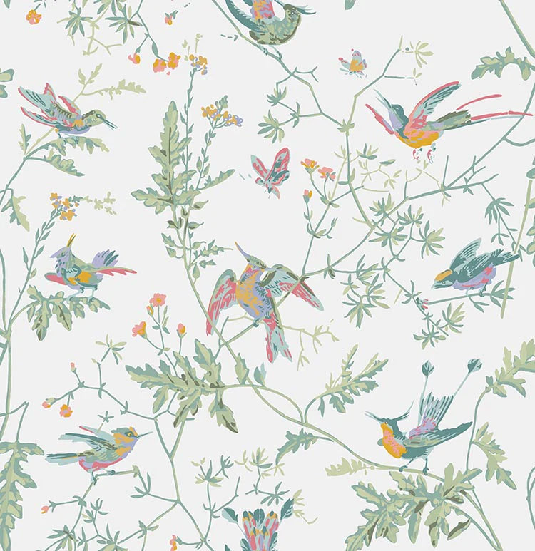 Hummingbirds Pastel Wallpaper