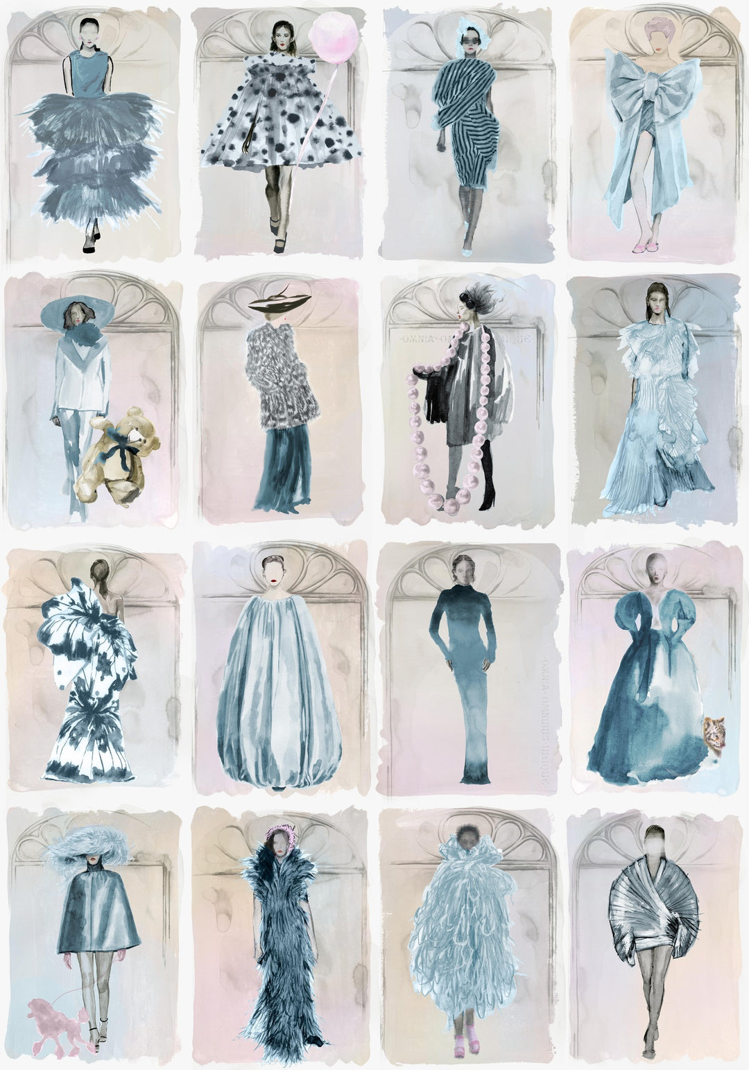 Couture Carousel With Windows China Blue Pearl