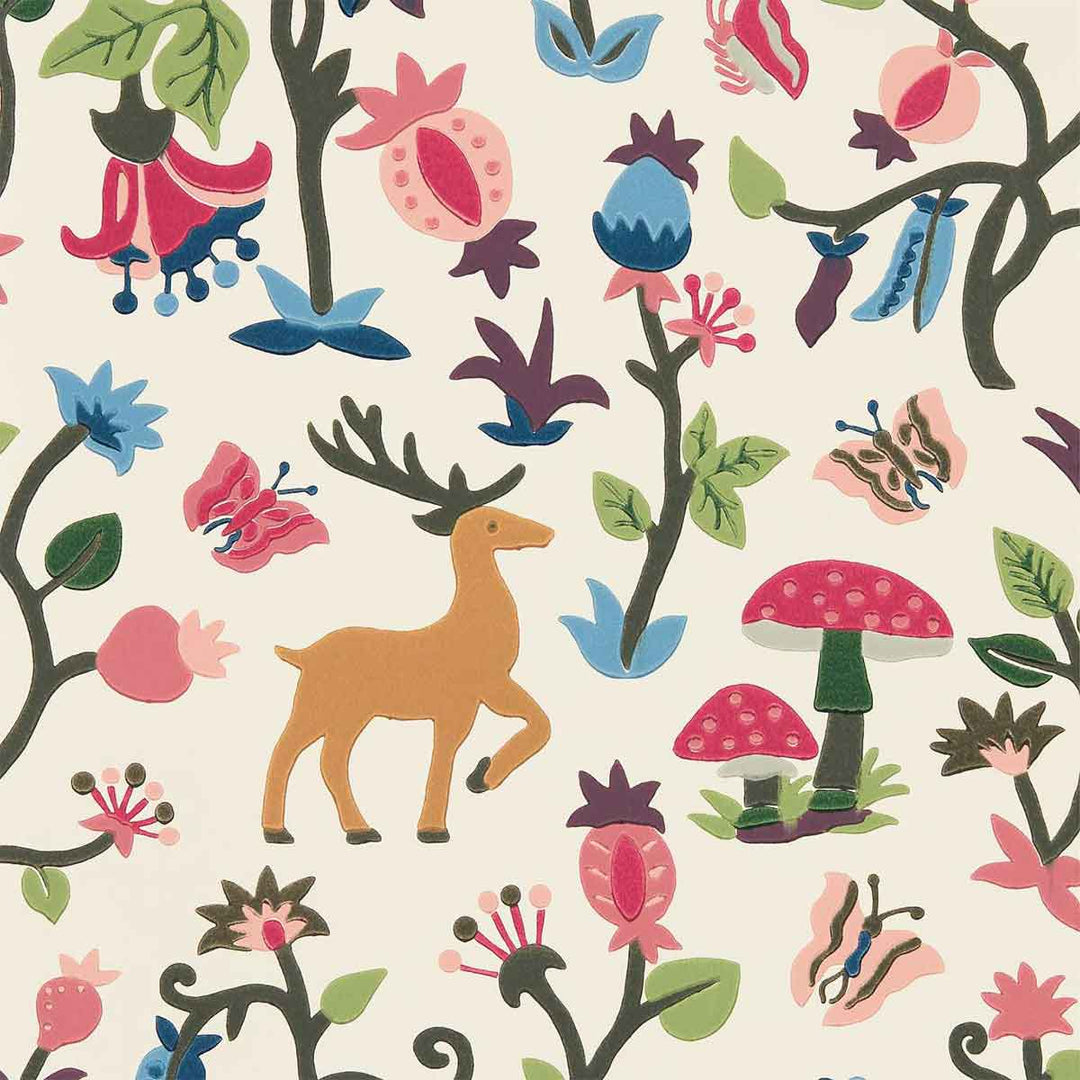 Forest Of Dean Mulberry & Multi Wallpaper