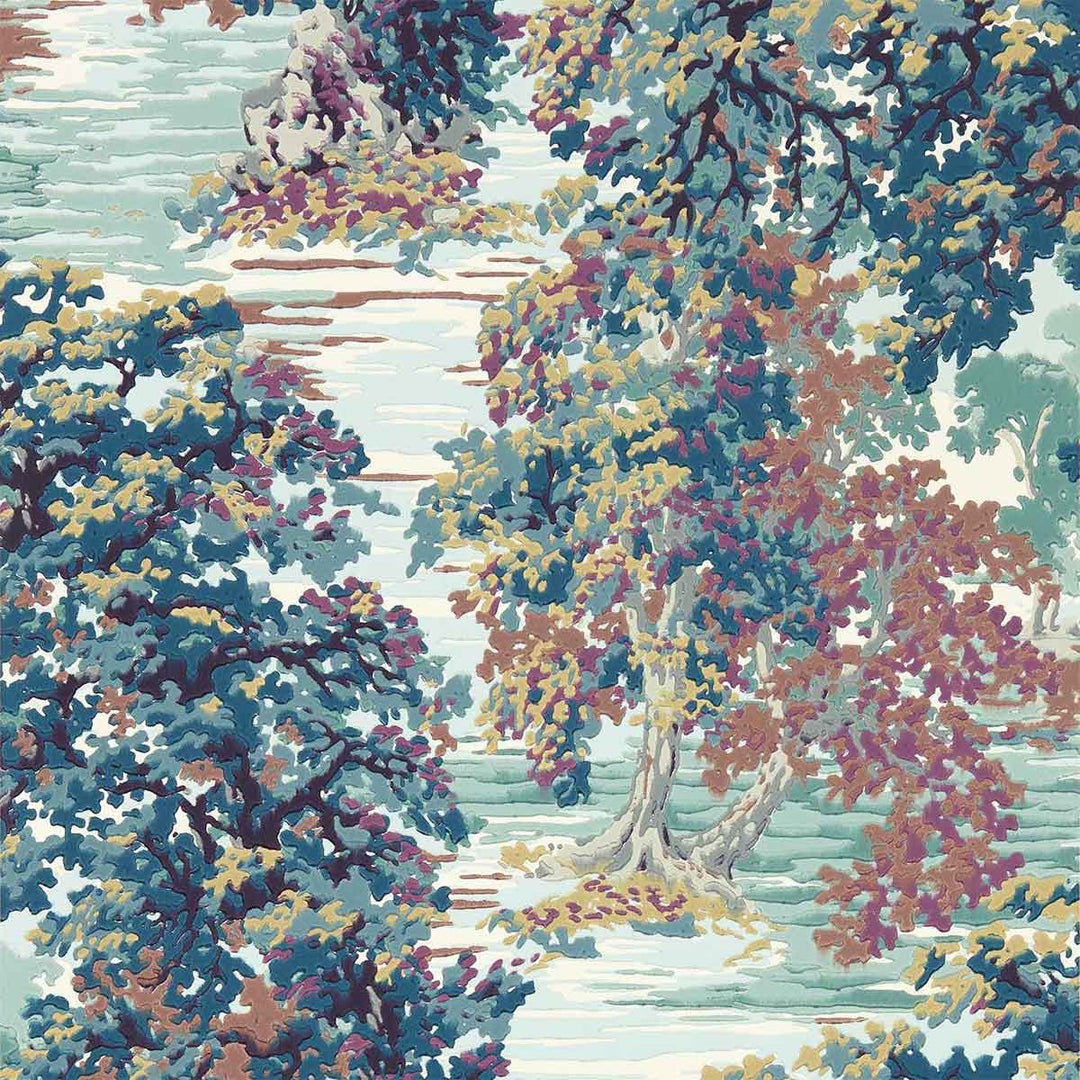 Ancient Canopy Forest Green Wallpaper
