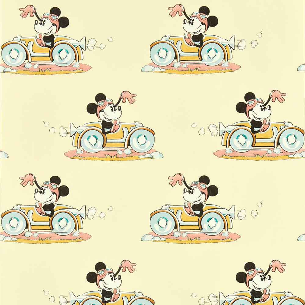 Minnie On The Move Sherbet Wallpaper