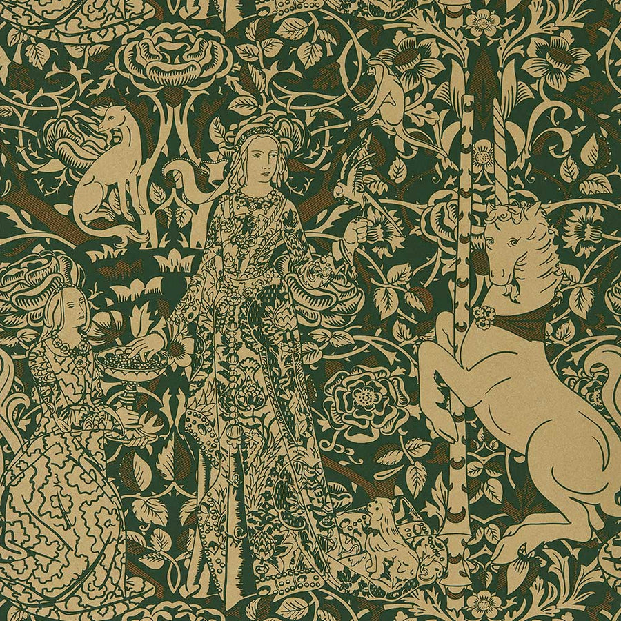 Sanderson Aurelia’s Grail Wallpaper | Gobelin Green & Bronze | 217297
