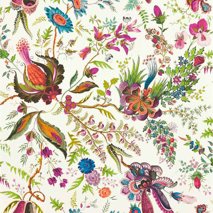 Wonderland Floral Spinel, Peridot & Pearl Wallpaper