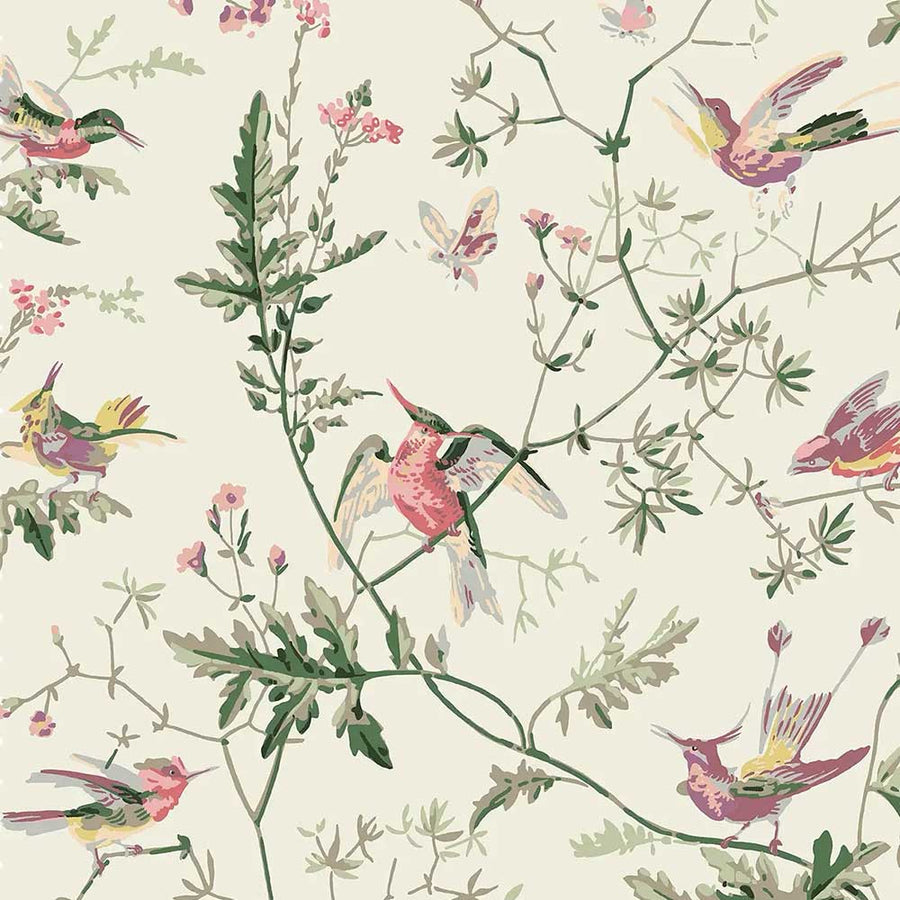 Cole & Son Hummingbirds Cotton Fabric | Classic Multi | F62/1001