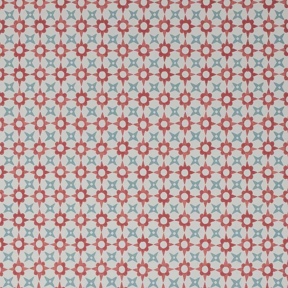Tassi Red & Aqua Wallpaper