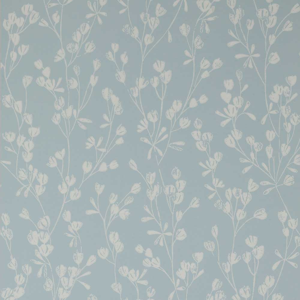 Ines Soft Blue Wallpaper