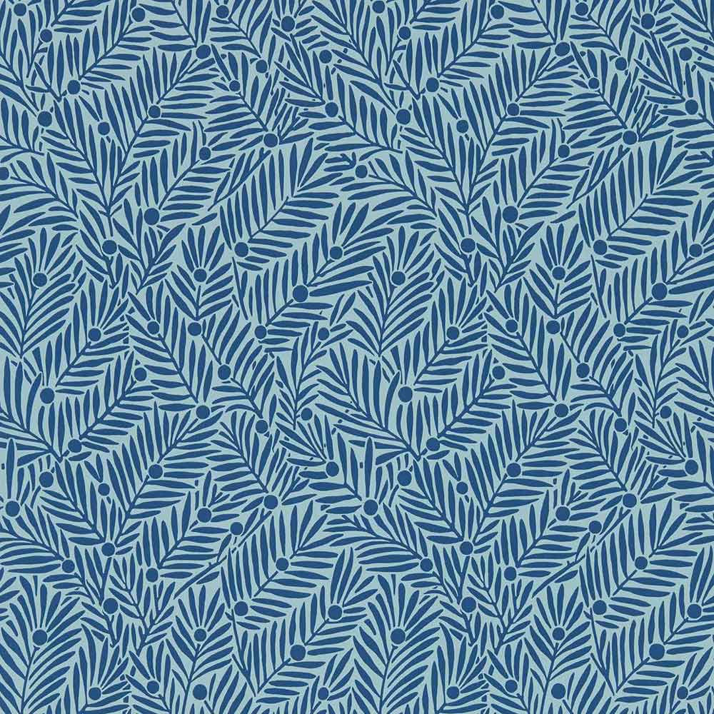 Yew & Aril Indigo Wallpaper