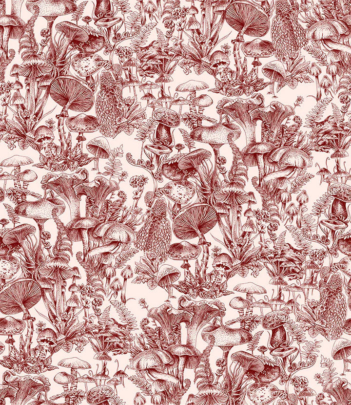 Cole & Son Fungi Forest Wallpaper | Burgundy | 122/1001