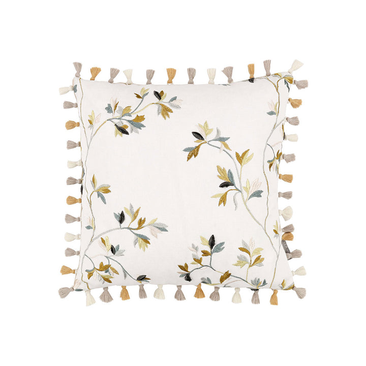 Villa Nova Aurea Cushion | Meadow | VNC3556/03 | A feature cushion from the Abloom Collection. Cushion Displayed in full to highlight the cream tone floral print cushion.