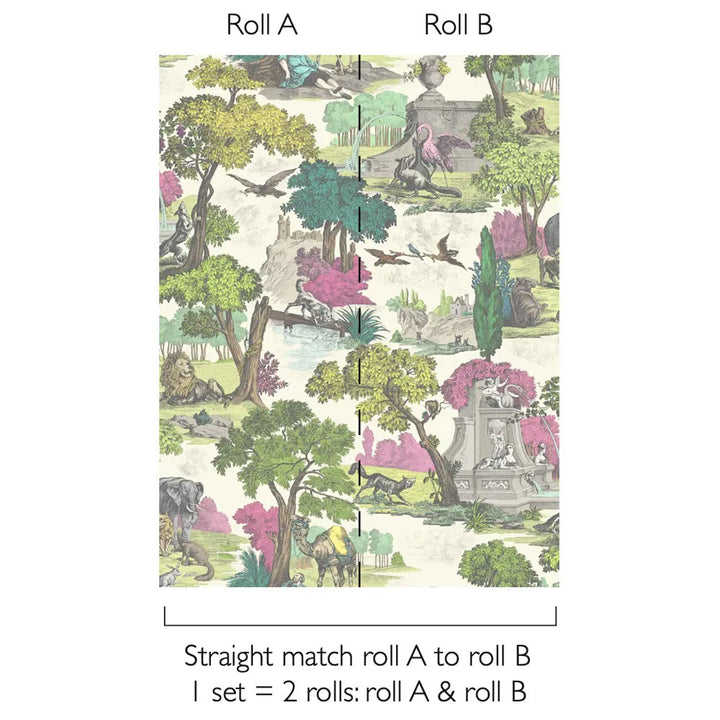 Versailles Grand (2 roll set) Bright Classic Multi Wallpaper
