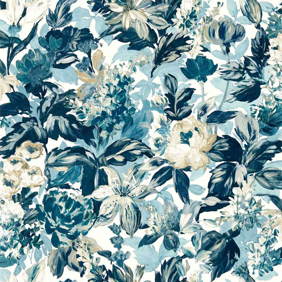 Lilum Denim & Ivory Wallpaper