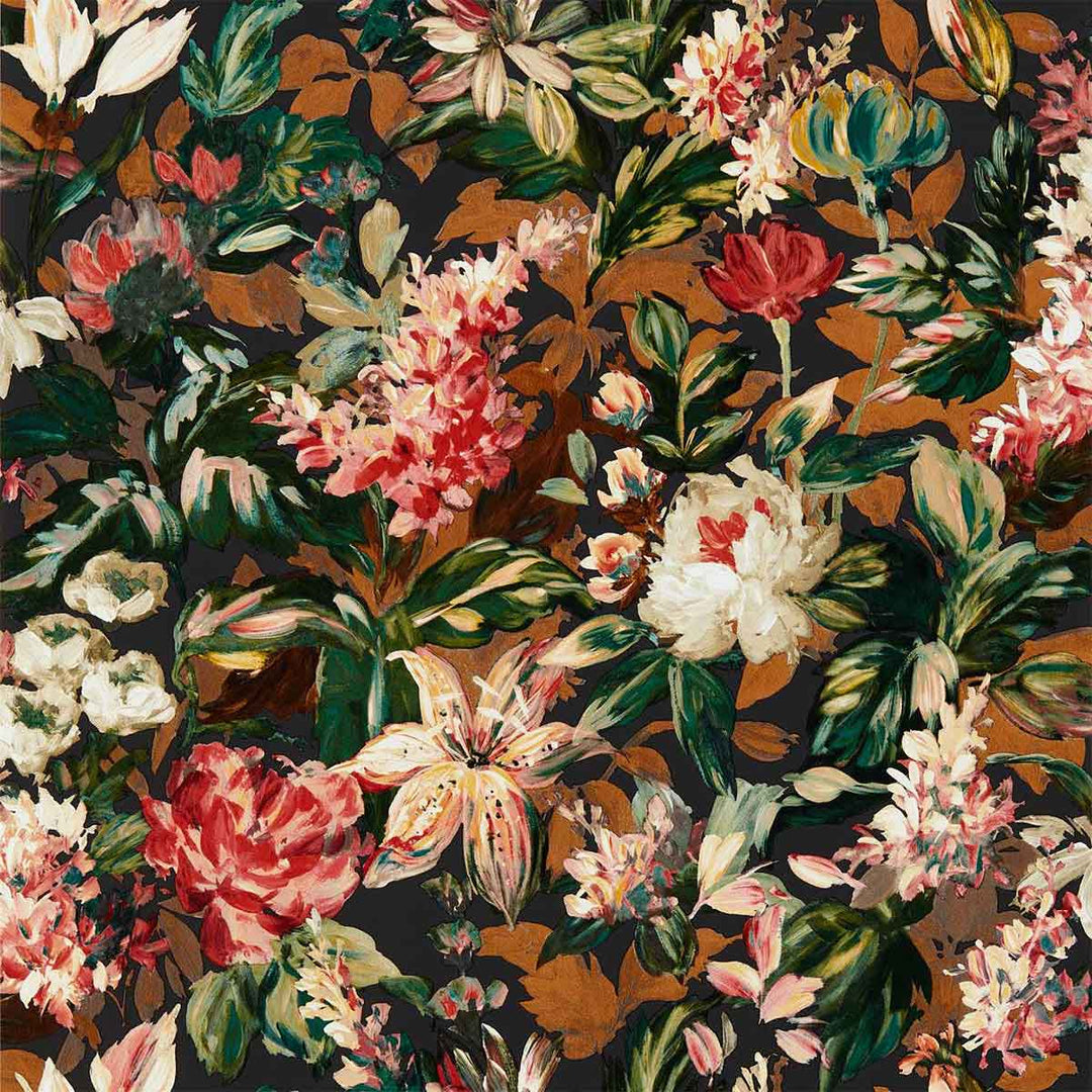 Lilum Russet & Noir Wallpaper
