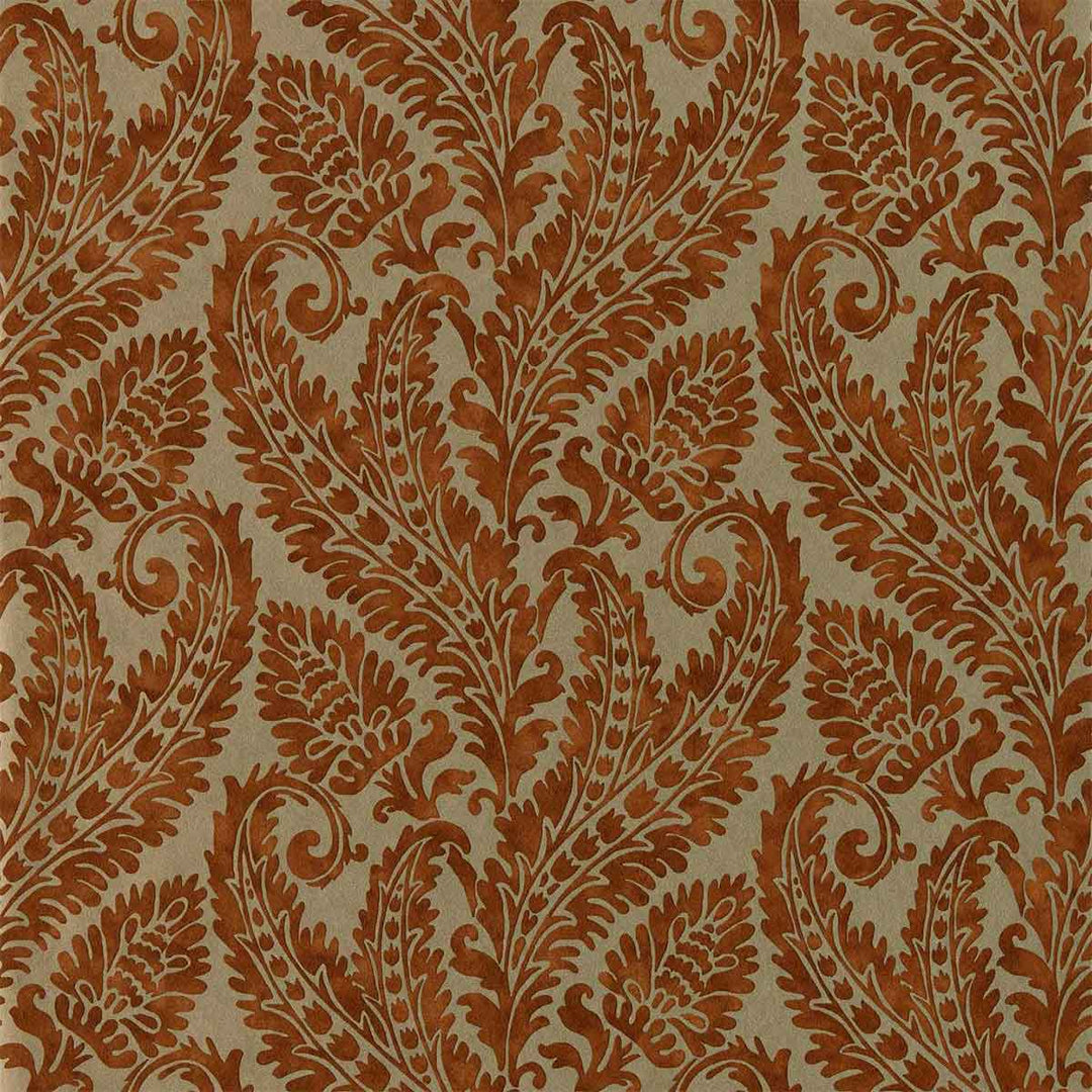 Regale Russet & Gilver Wallpaper
