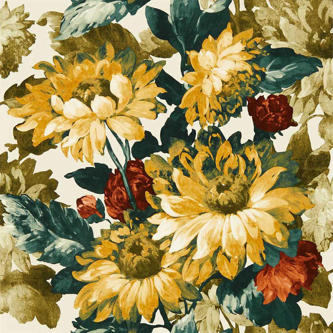 Sunforest Olive & Russet Wallpaper