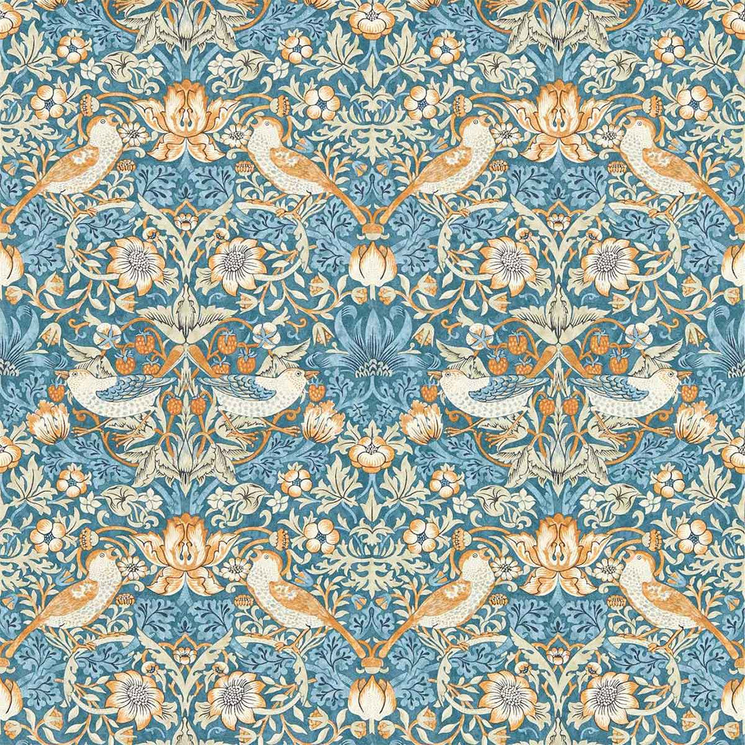Strawberry Thief Denim & Spice Wallpaper