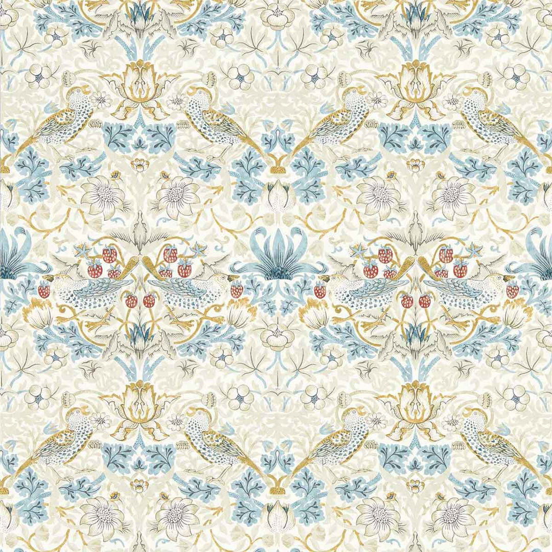 Strawberry Thief Linen & Plum Wallpaper