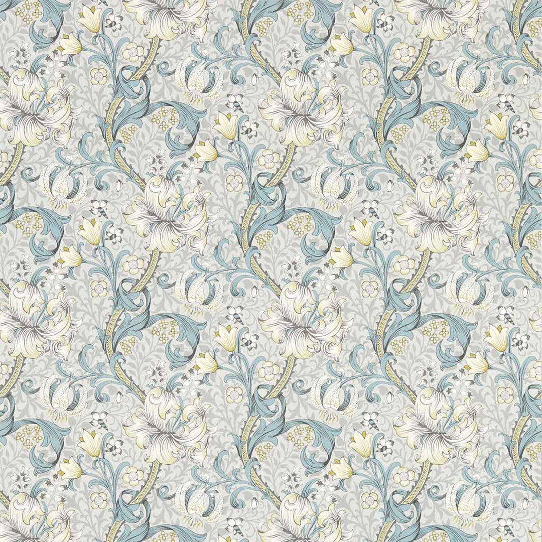 Golden Lily Slate & Dove Wallpaper