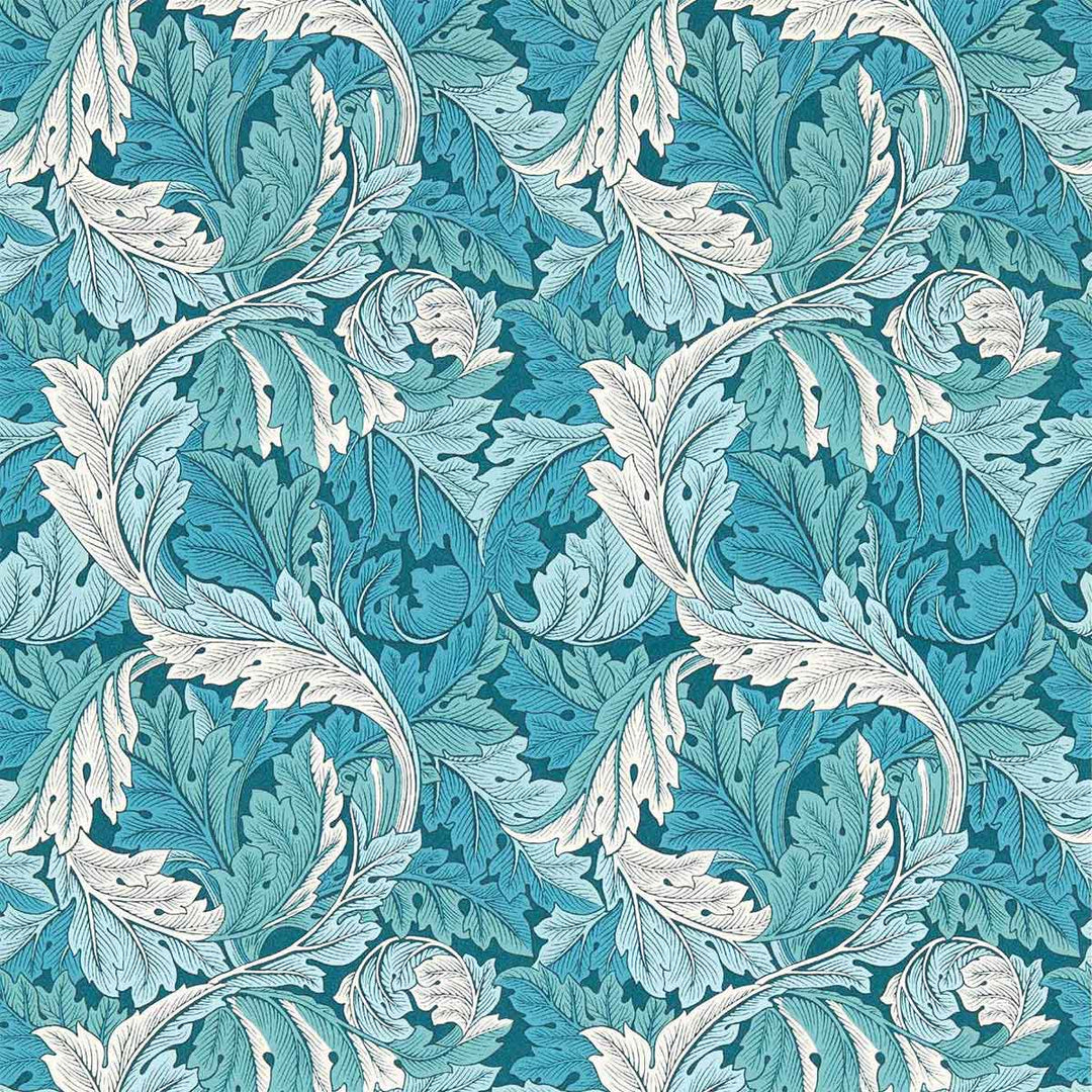 Acanthus Teal Wallpaper