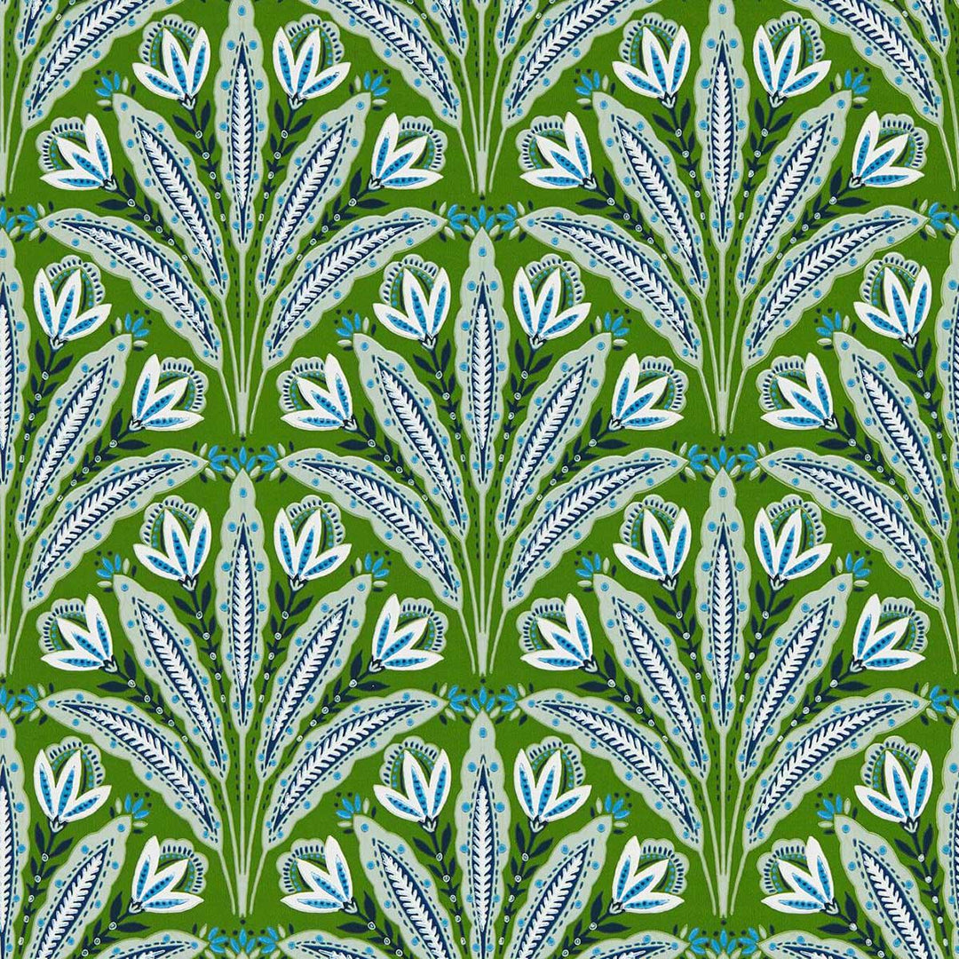 Attingham Cobalt & Green Wallpaper