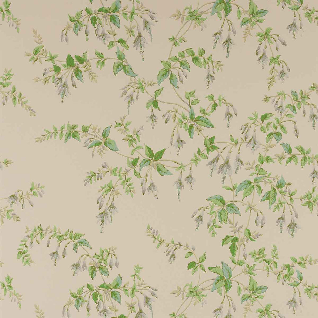 Colefax & Fowler Fuchsia Wallpaper | Grey & Green | W7018-02