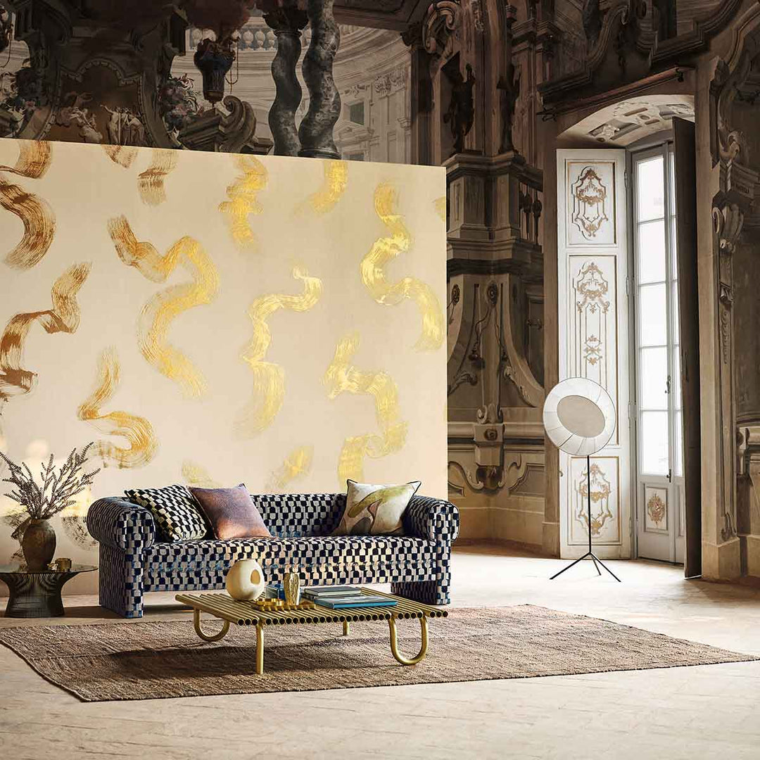 Tsauri Mural Gold Wallpaper