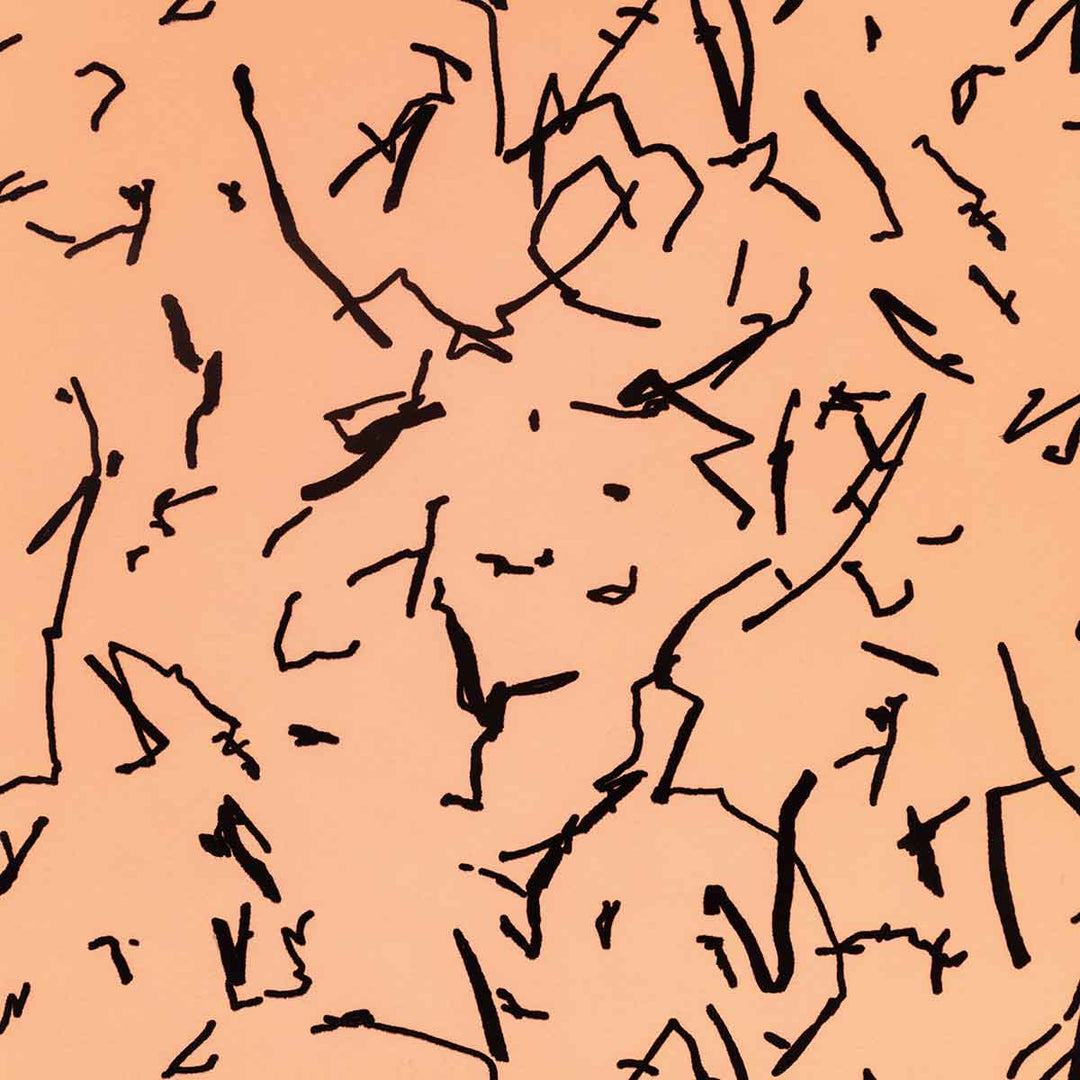 Scribble Amber Wallpaper