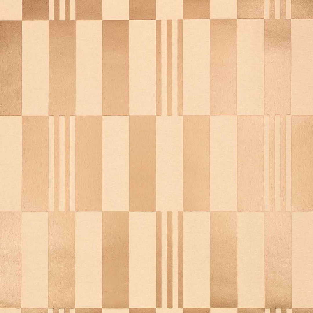 Checkerboard Metallic Rose Gold Wallpaper