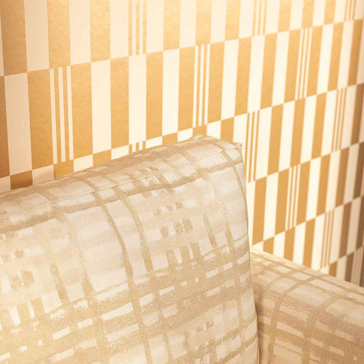 Checkerboard Metallic Rose Gold Wallpaper