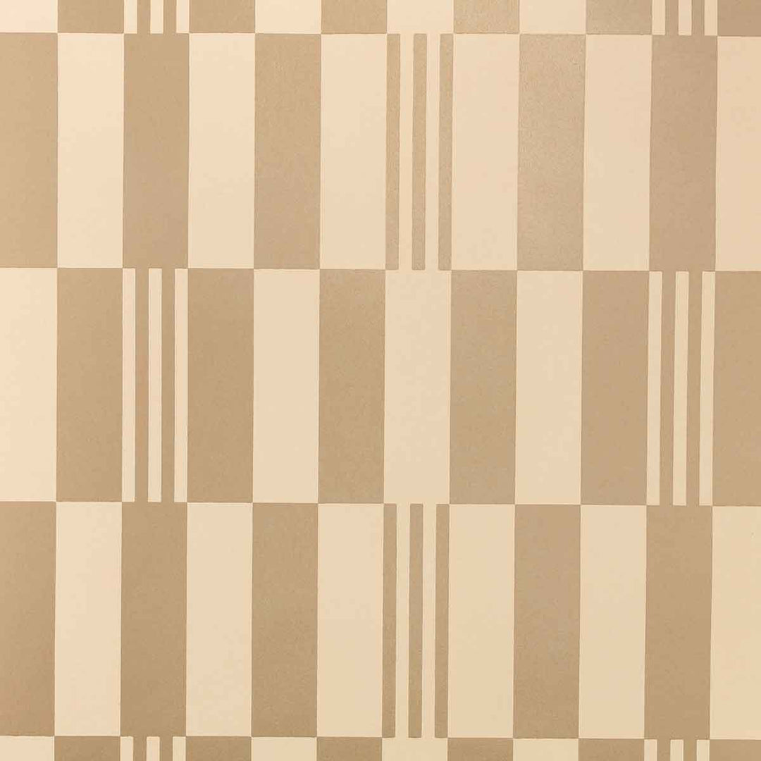 Checkerboard Metallic Champagne Wallpaper