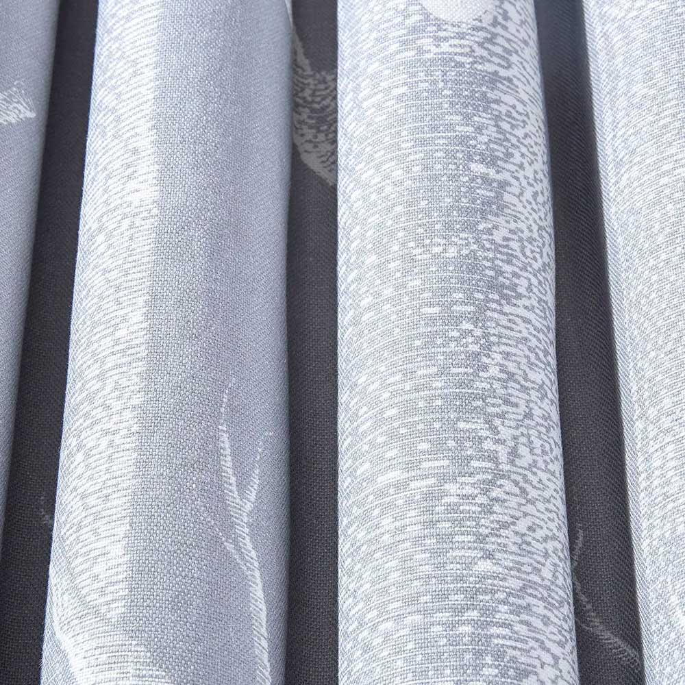 Cole & Son Woods Linen Union Fabric | White on Soft Grey | F111/7025LU