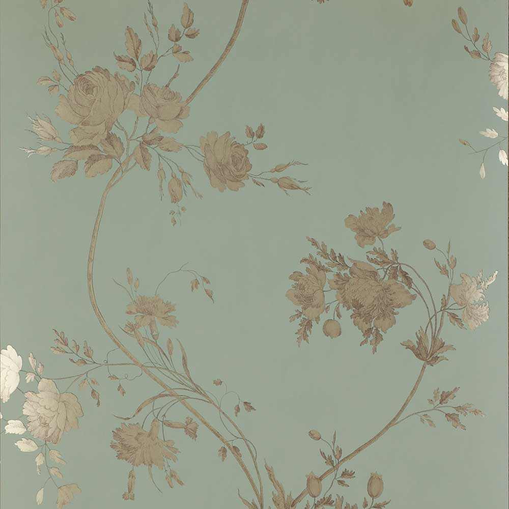 Colefax & Fowler Darcy Wallpaper | Aqua | 7957/01