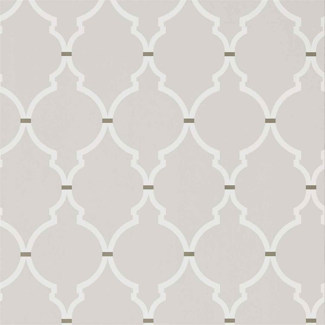 Empire Trellis Silver & Calico Wallpaper by Sanderson - 216335 | Modern 2 Interiors