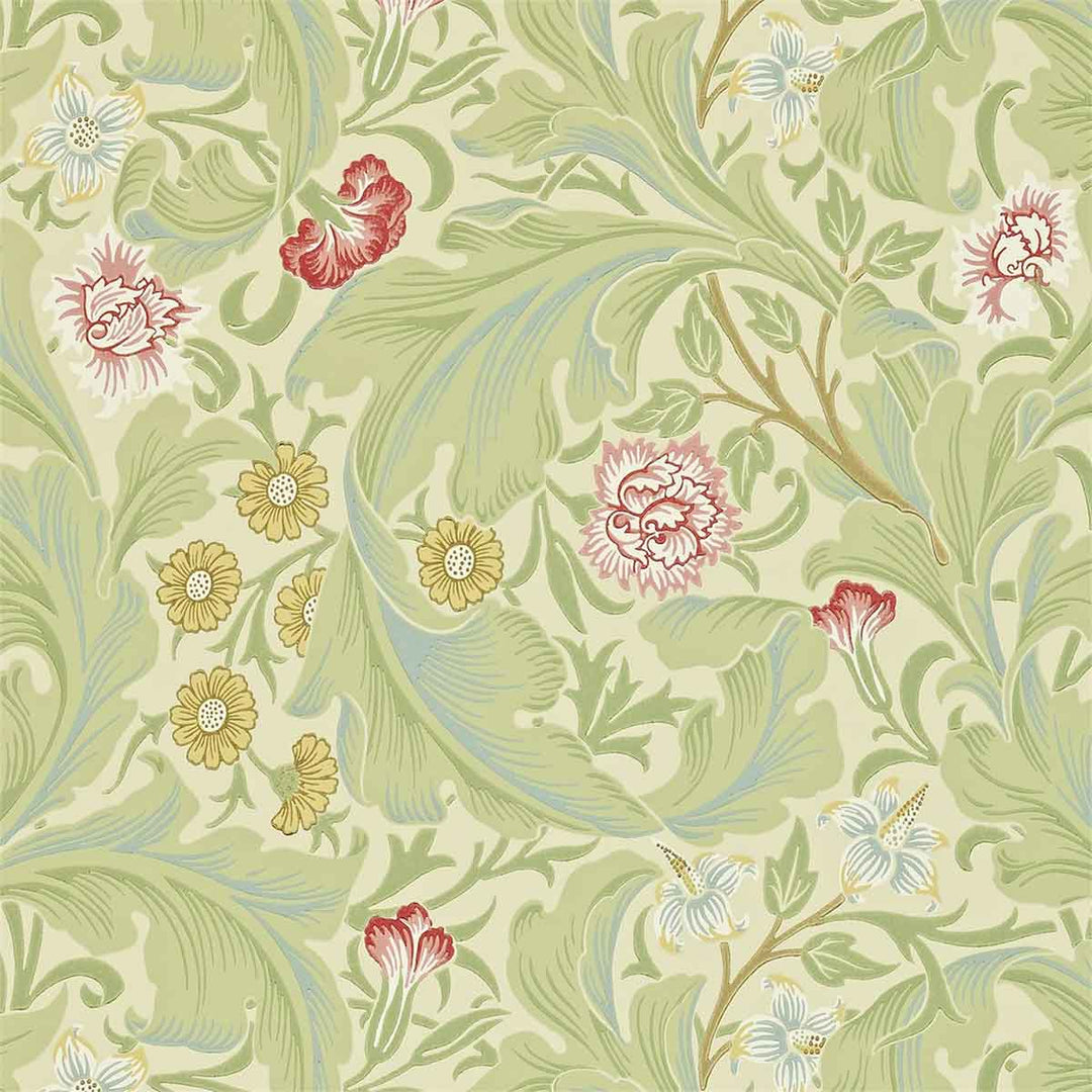 Morris And Co Leicester Wallpaper - Green & Charcoal - 212543 | Modern 2 Interiors