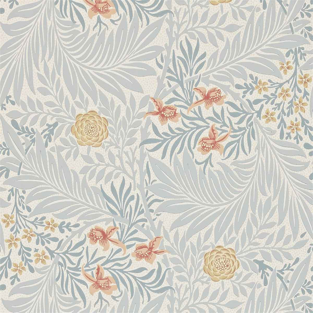 Morris And Co Larkspur Wallpaper - Slate & Russet - 212556 | Modern 2 Interiors