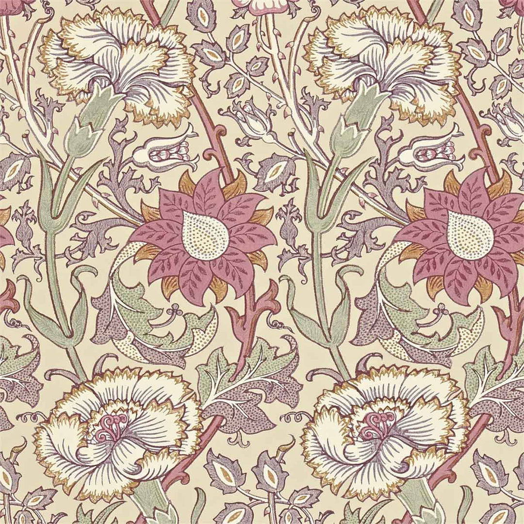 Morris And Co Pink & Rose Wallpaper - Manilla & Wine - 212566 | Modern 2 Interiors