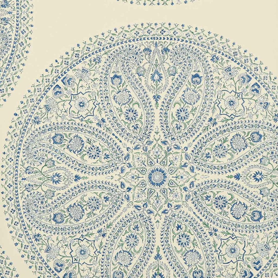 Paisley Circles Blue Wallpaper by Sanderson - DCAVPC103 | Modern 2 Interiors
