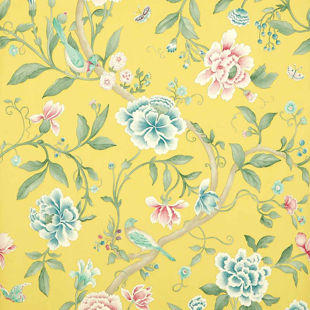 Porcelain Garden Rose & Linden Wallpaper by Sanderson - DCAVPO102 | Modern 2 Interiors