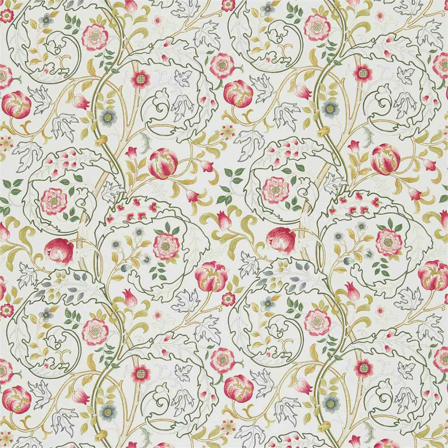 Mary Isobel Pink & Ivory Fabric by Morris & Co - 226690 | Modern 2 Interiors