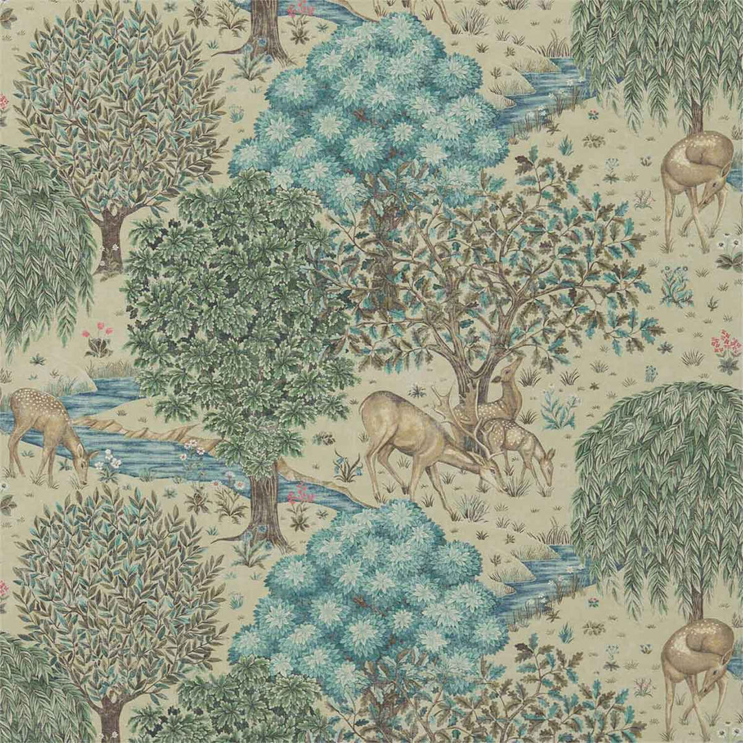 Morris And Co The Brook Wallpaper - Linen - 216821 | Modern 2 Interiors