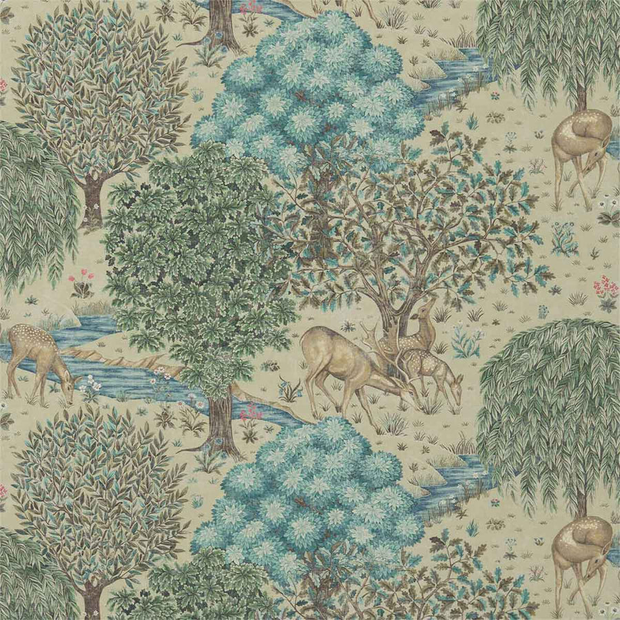 Morris And Co The Brook Wallpaper - Linen - 216821 | Modern 2 Interiors
